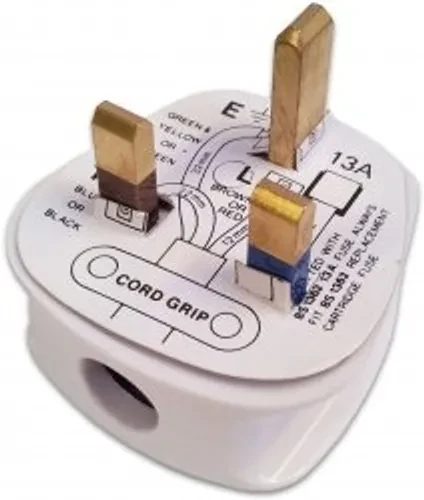 13 Amp Fused White Plug Top